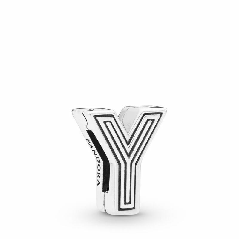 Pandora Reflexions™ Letter Y Clip Charm - Sterling Silver/Silicone - Canada | BG9868MA